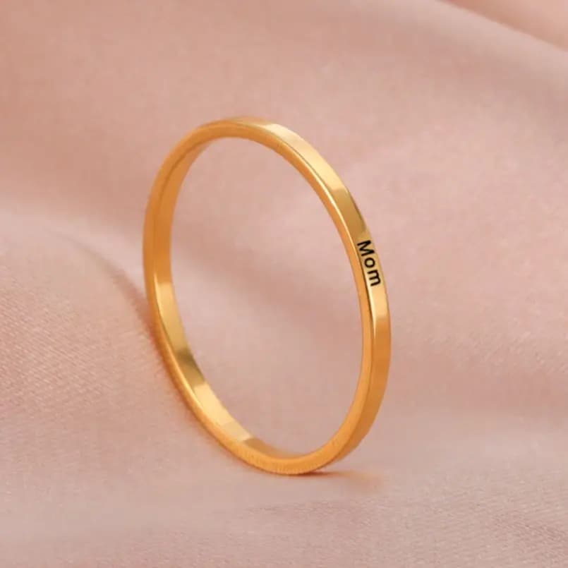 Lemegeton – 2/3/6/8mm bague personnalisé prénom bague personnalisable femme acier inoxydable nom anneaux pour femmes hommes en acier inoxydable famille gravé empilable anneau bijoux Cadeaux de la