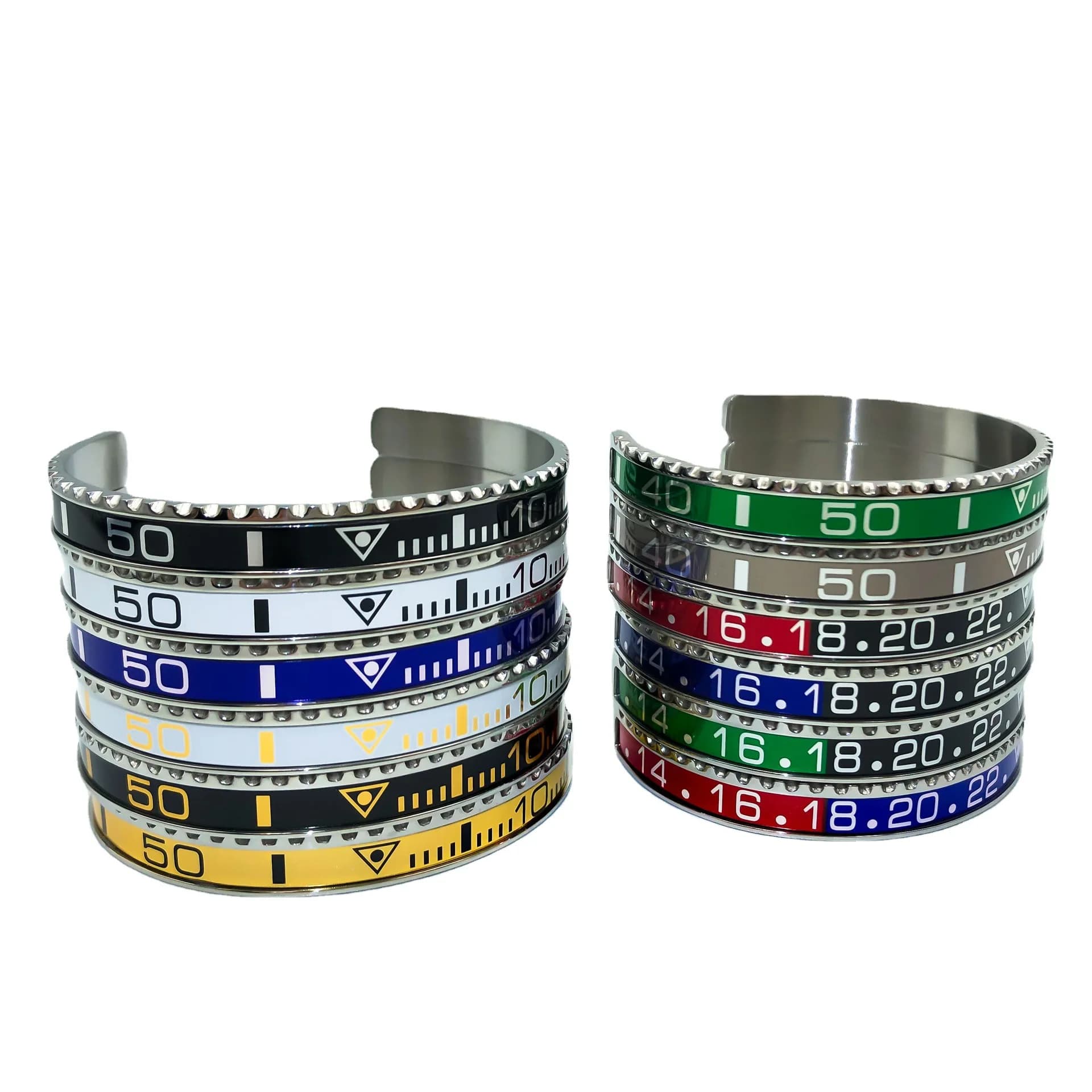 Nouveaux bracelets de personnalité en acier inoxydable pour hommes et femmes, affichage numérique, fantôme d'eau, bijoux pour femmes et hommes
