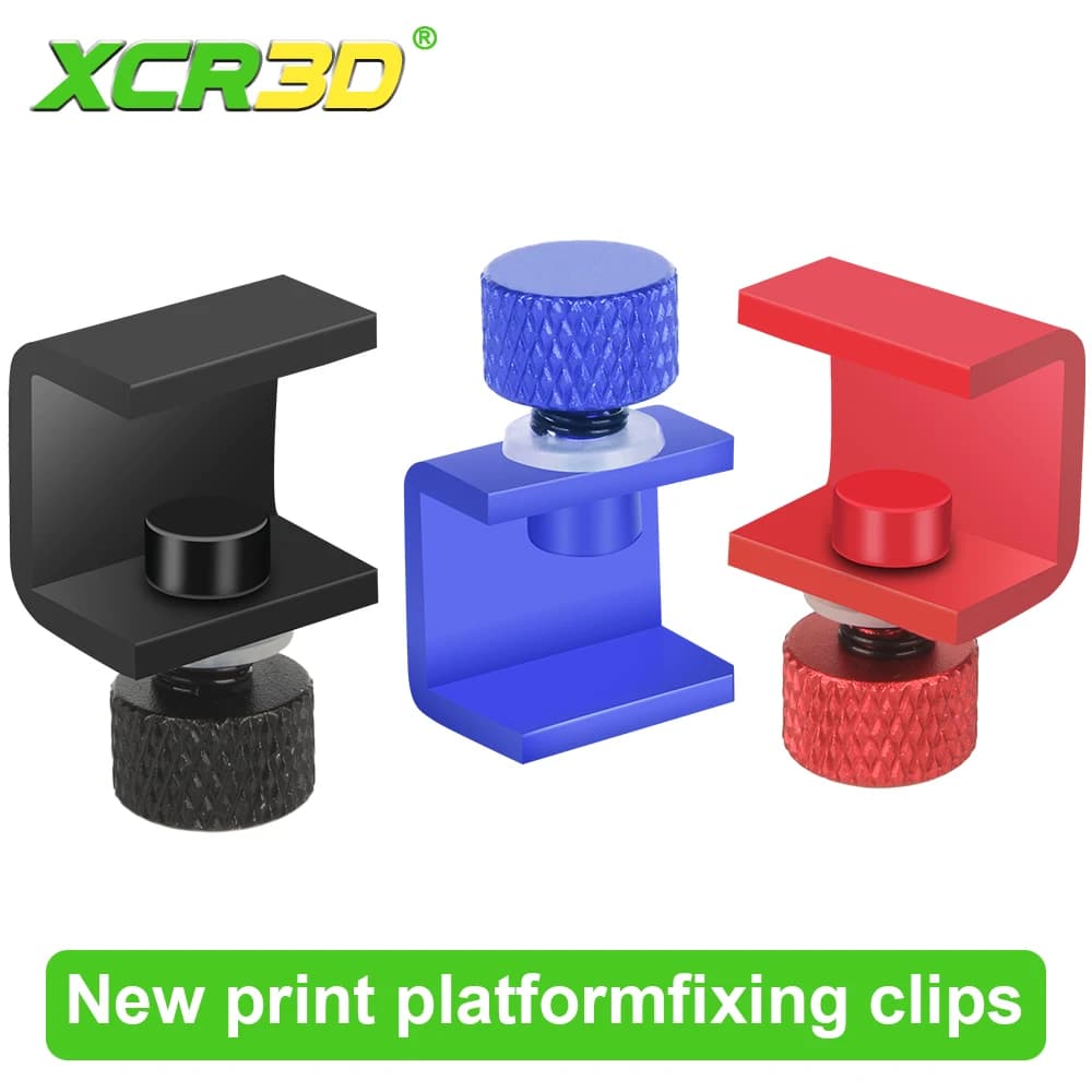 XCR3D – pince de lit chauffant en verre, pièces d'imprimante 3D, Clip de plaque chauffante pour Ultimaker UM, retenue de plate-forme de construction, 4/8 pièces
