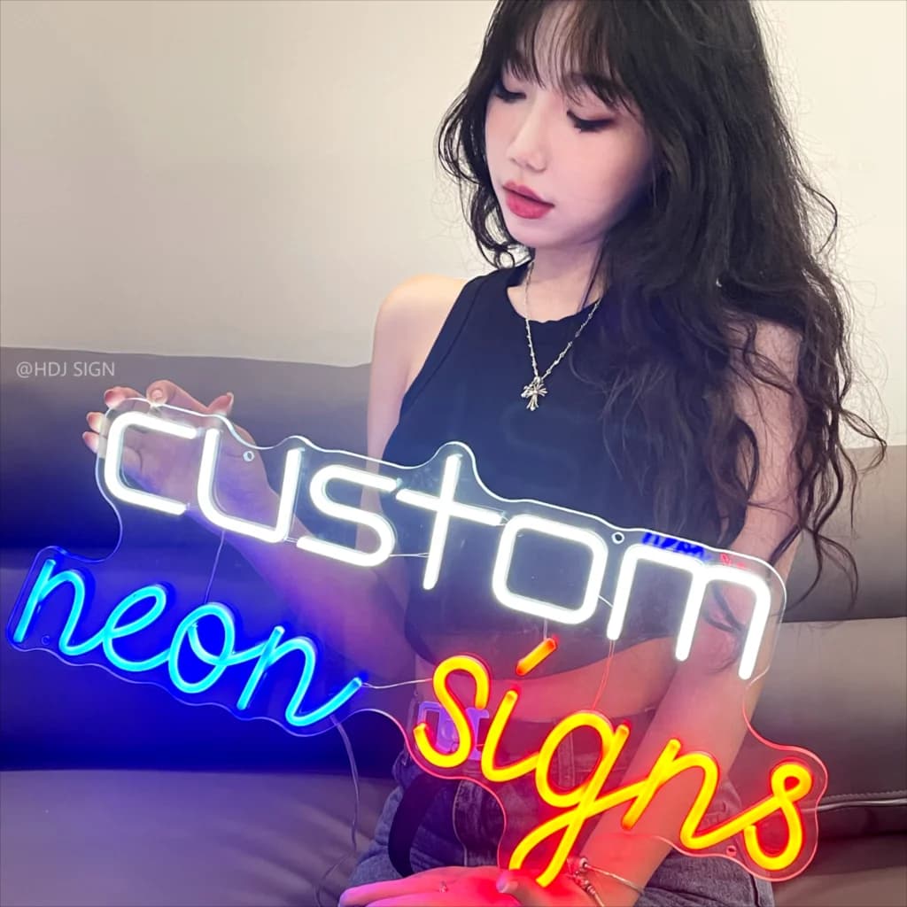 Nom personnalisé LED enseignes au néon lumière LED fête de mariage anniversaire personnalisé enseigne au néon Salon de beauté chambre décor Bar café néons