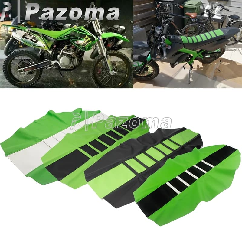 Housses de siège universelles en caoutchouc pour Motocross, pour Kawasaki KX 450F 250F 100 85 65 KLX140 KLX110, coussin de siège vert pour Dirt Bike Enduro