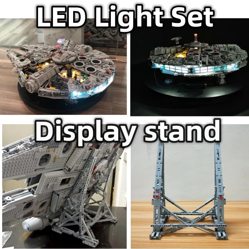 MOC-Présentoir vertical Millennium Falcon, compatible avec LEGO 75192 Lepinblocks 05132, jouets en briques, en stock