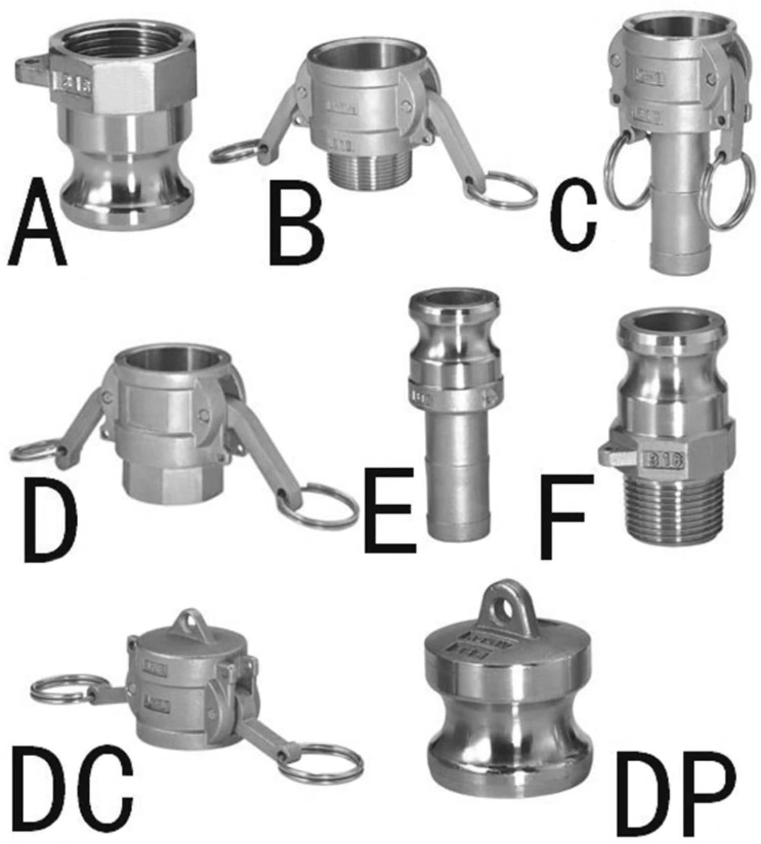 304 316L inoxydable 1/2 "3/4" 1 "1.5" 2 "BSP femelle mâle Camlock raccord adaptateur barbe déconnexion rapide pour pompe à tuyau brassage à domicile