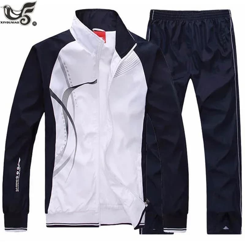 Ensemble pour hommes printemps automne Jogging vêtements de Sport deux pièces Sport costume veste + pantalons de survêtement survêtement hommes basket-ball survêtement vêtements