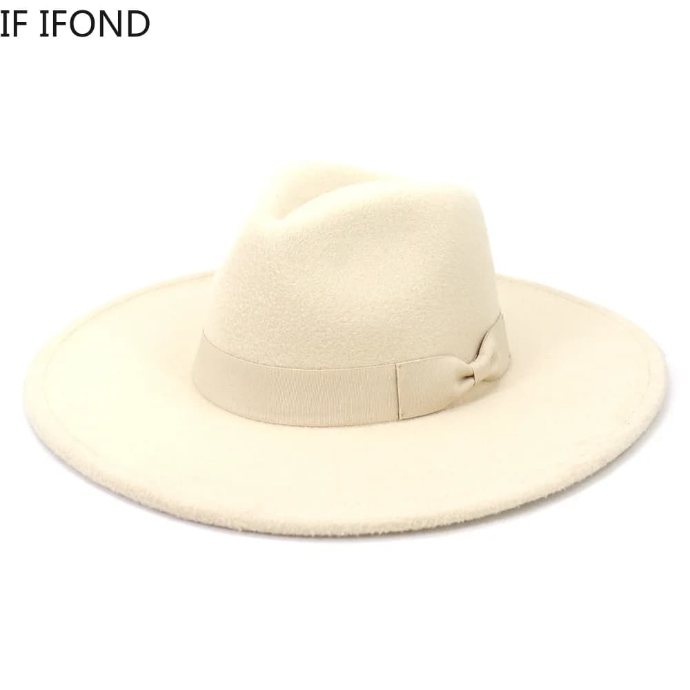 Chapeaux à grand bord pour femmes, chapeau Fedora rétro élégant en feutre, robe d'église de mariage, chapeau formel, hiver automne 2021