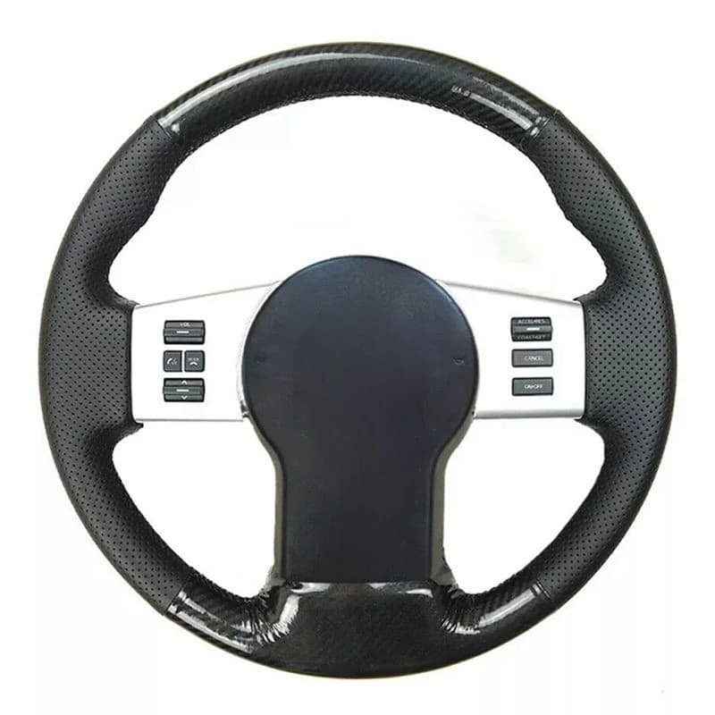Juste de volant de voiture cousue à la main, fibre de carbone, daim noir doux, Nissan Xterra, Atofinder, Frontier