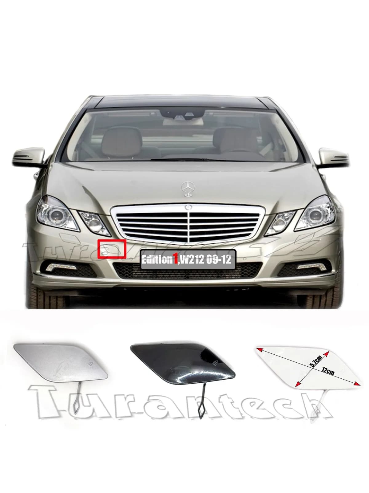 Ajustement 10-13 mercedes-benz classe E W212 berline S212 Wagon E250 E300 E320 E500 E550 couvercle de remorquage avant A 2128850126