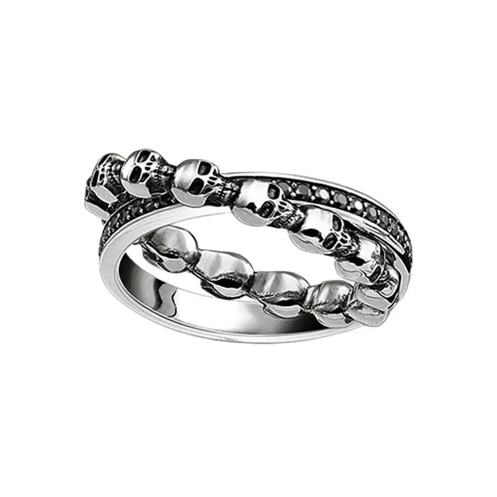 Bague crâne United Forever Europe Style rebelle bijoux fins pour hommes et femmes automne nouveau cadeau en argent Sterling 925