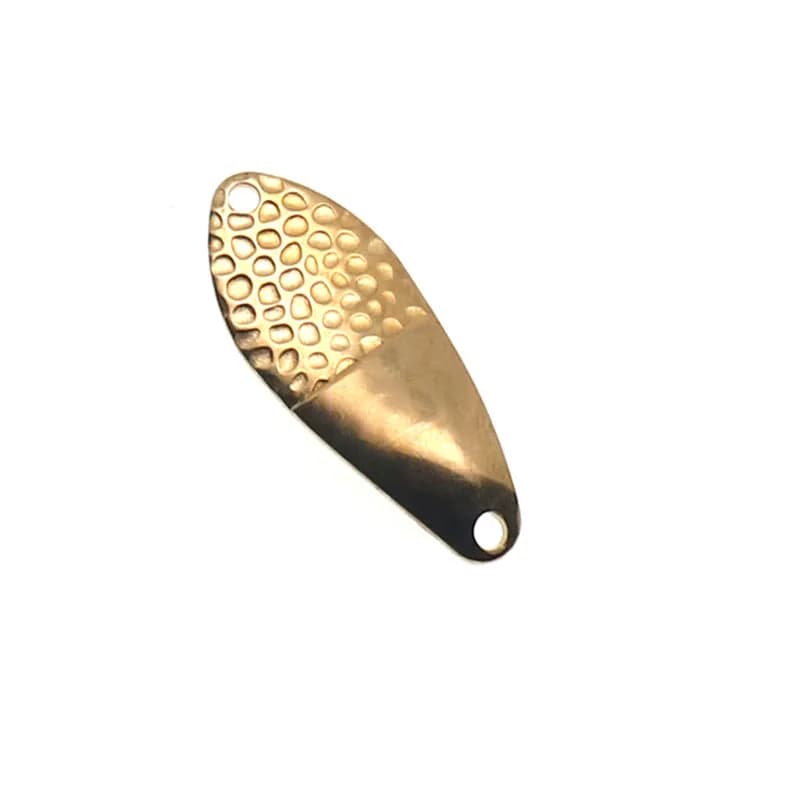 50pcs 2.5g 1.6gTrout leurre de pêche cuillère de pêche non peint cuivre matière première métal leurre de pêche appâts durs bricolage cuillère pour truite
