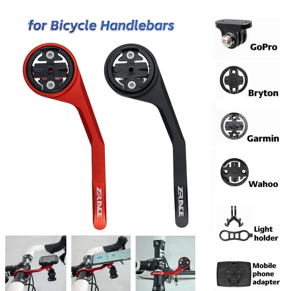 Support de fixation avant pour ordinateur de vélo et caméra ZRACE, compatible avec les supports de vélo IGPSPORT, Garmin, Bryton, Wahoo, GoPro