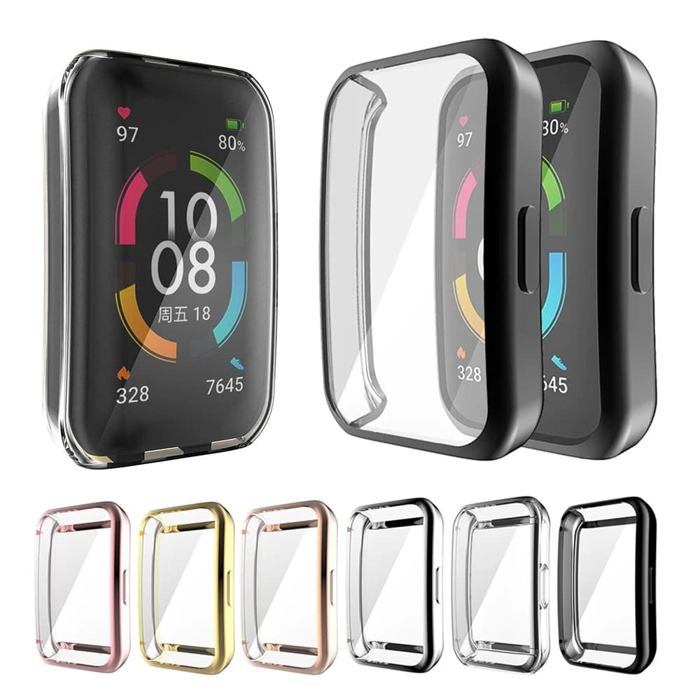 Étui de protection en TPU pour Huawei Band 7 6, coque de protection plein écran, pare-chocs pour Huawei Honor Band 6/7