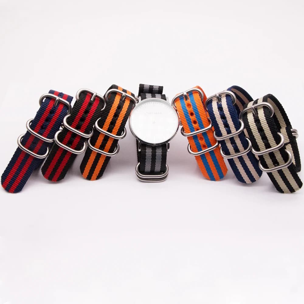 Bracelets de sport en tissu Nylon Durable, accessoires de montre 18MM 20MM 22MM 24MM, 41 Options de couleurs