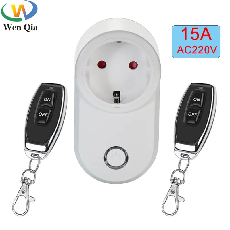 Commutateur de télécommande sans fil prise électrique EU FR prise universelle 433 Mhz 220v commutateur intelligent 15A prises électriques pour la lumière