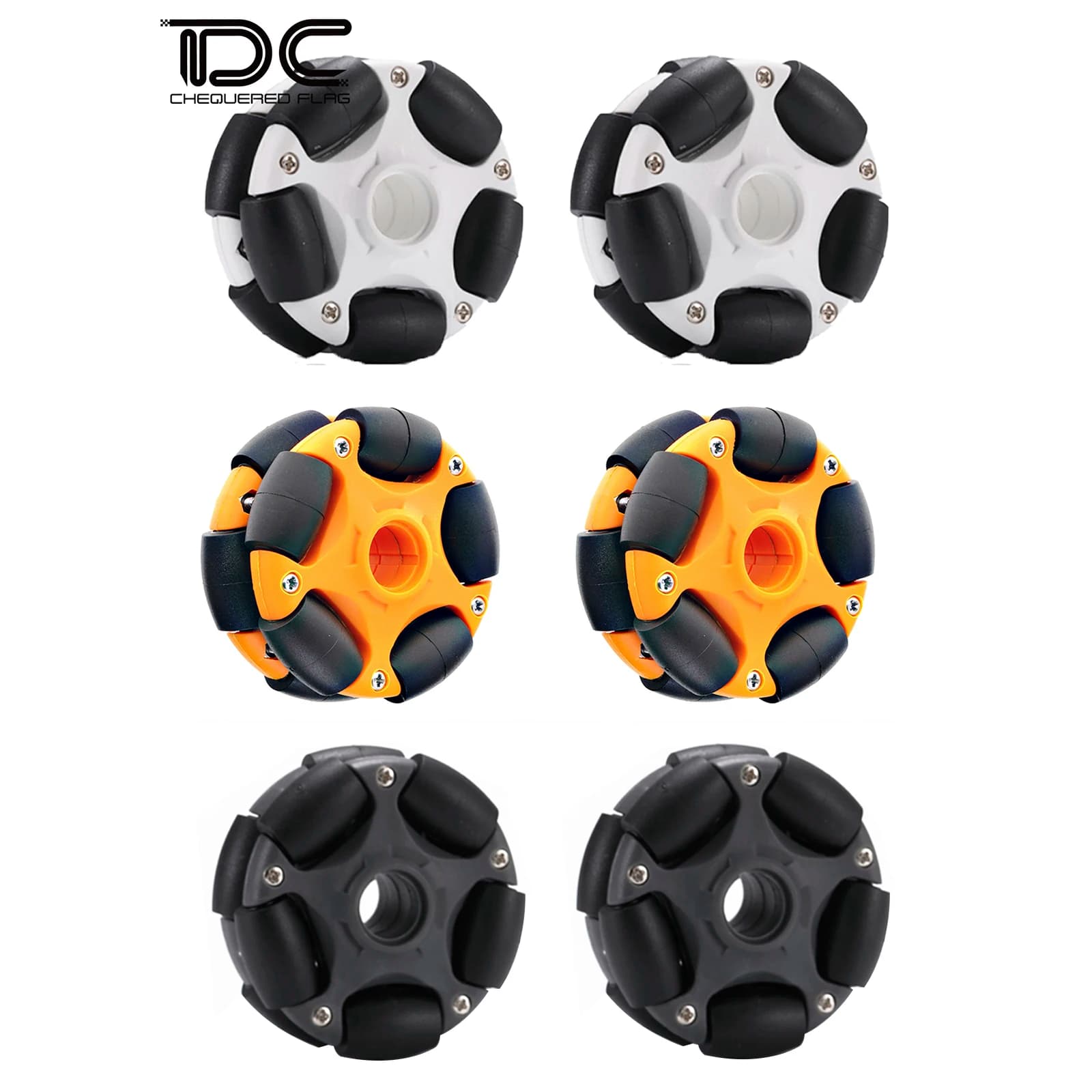 Roue omnidirectionnelle en Nylon 58mm, charge de 20KG pour moteur TT Robot Arduino Smart ROS voiture Enc Racing pour Raspberry Pi DIYParts 4 pièces