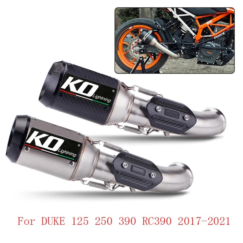 Silencieux de Tuyau Allergique Silays eusement Escape Modifié pour DUKE, Système à Enfiler, 51mm, 125, 250, 390, 2017, 2021