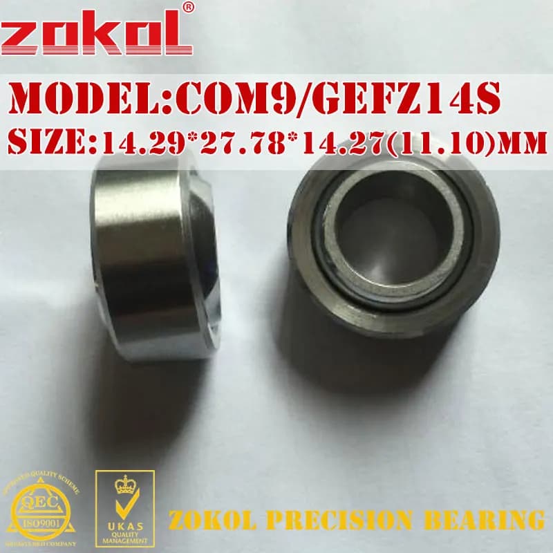 ZOKOL – roulements lisses COM9 COM9T GEFZ14S, 14.29x27.78x14.27(11.10)mm, sans entretien
