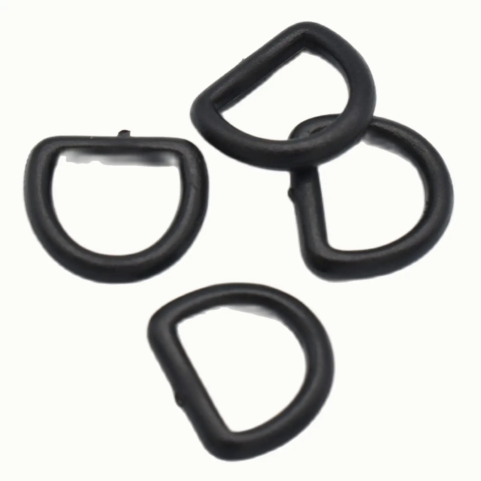 Sangle en plastique noir avec anneau en D, ruban, fournitures pour sac à main, porte-monnaie, ceinture, accessoires, matériel artisanal en cuir, 11mm