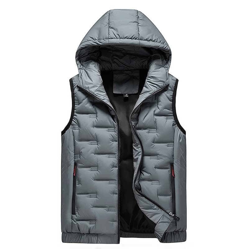 Hooded Vest Men's Cotton Vest Fashion Casual Sports Sleeveless Coat Cardigan Vest