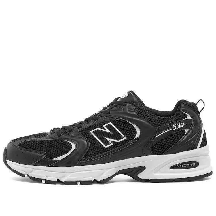Nouvelles chaussures de papa Pure Original Nb530 blanches et noires, respirantes et polyvalentes, version coréenne, pour couple, course à pied, spo
