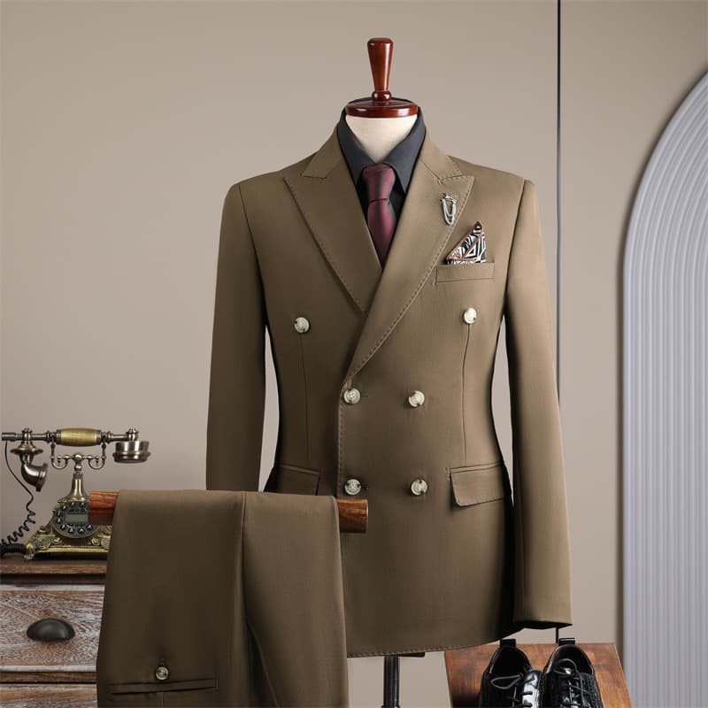 Men's Clothing Double Row High End Suit Suit For Men Business Groom Wedding Dress Groomsmen Group Business Slim Suit Suit