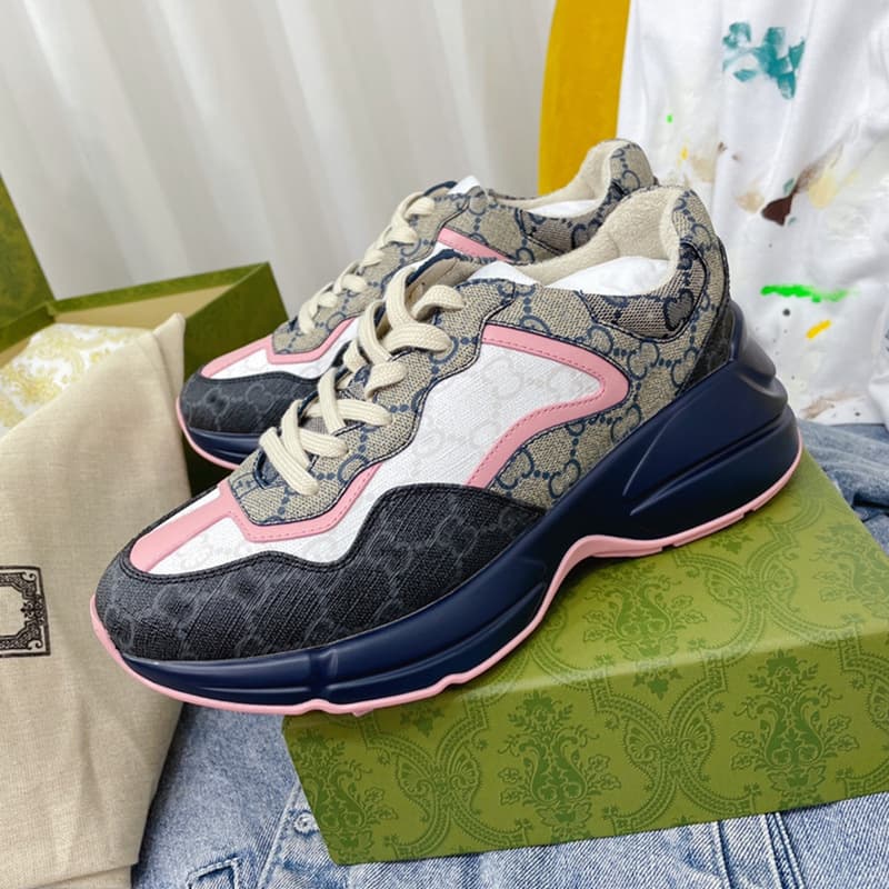 Chaussures de sport décontractées pour couples, modèle High Version G Family Blocking Dad 2022, nouvelle couleur bleue, semelle surélevée, point