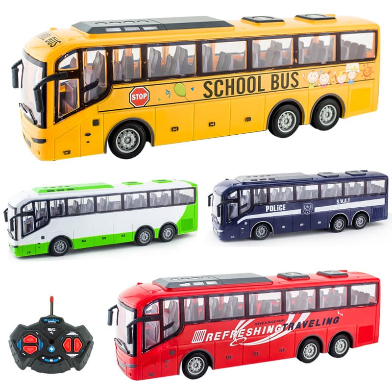 Electric wireless remote control bus light remote control car model school bus tour bus bus bus bus