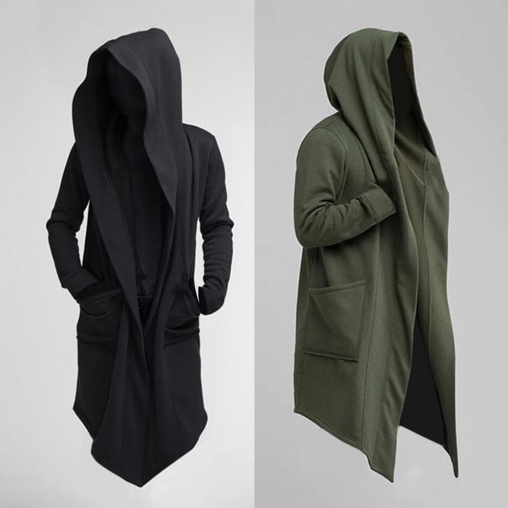 Einfarbiger, Modischer, Übergroßer, Langer Herrenmantel, Extra Langer Trenchcoat, Großer Hut Zum Filmen