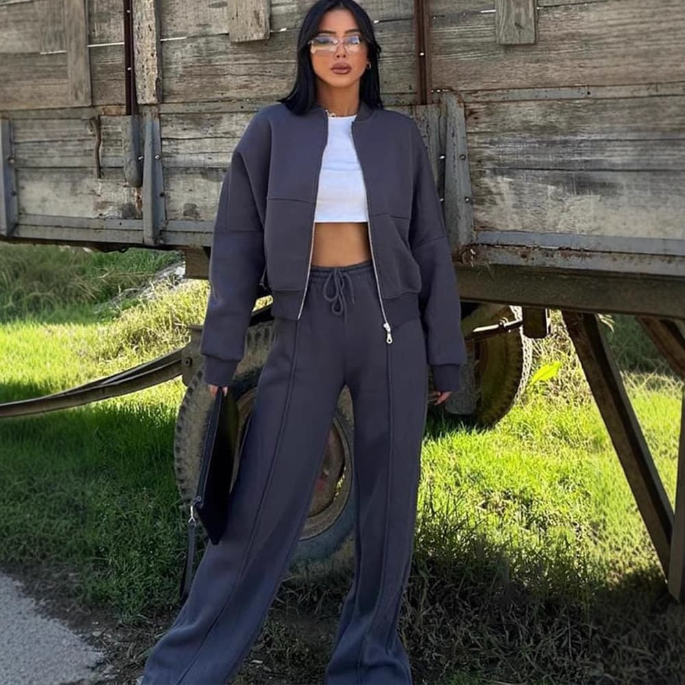 Women's Casual Streetwear Sweater & Pants Set - Stylish Fall/Winter Outfit In Multiple Colors Fashion