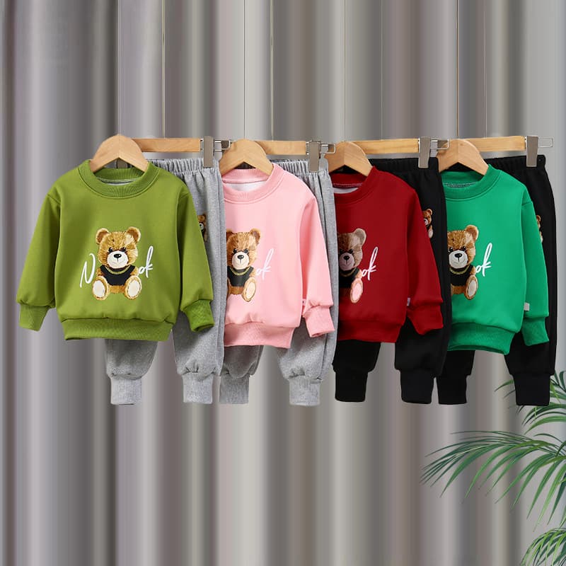 New Boys And Girls Suits Children's Spring And Autumn Style Sweatshirt Two Piece Suit Korean Style Handsome Middle And Large Children's Clothes Trend
