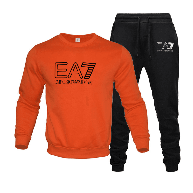 Ensemble sweat-shirt à capuche en laine à col rond et pantalon pour homme (nouveauté)