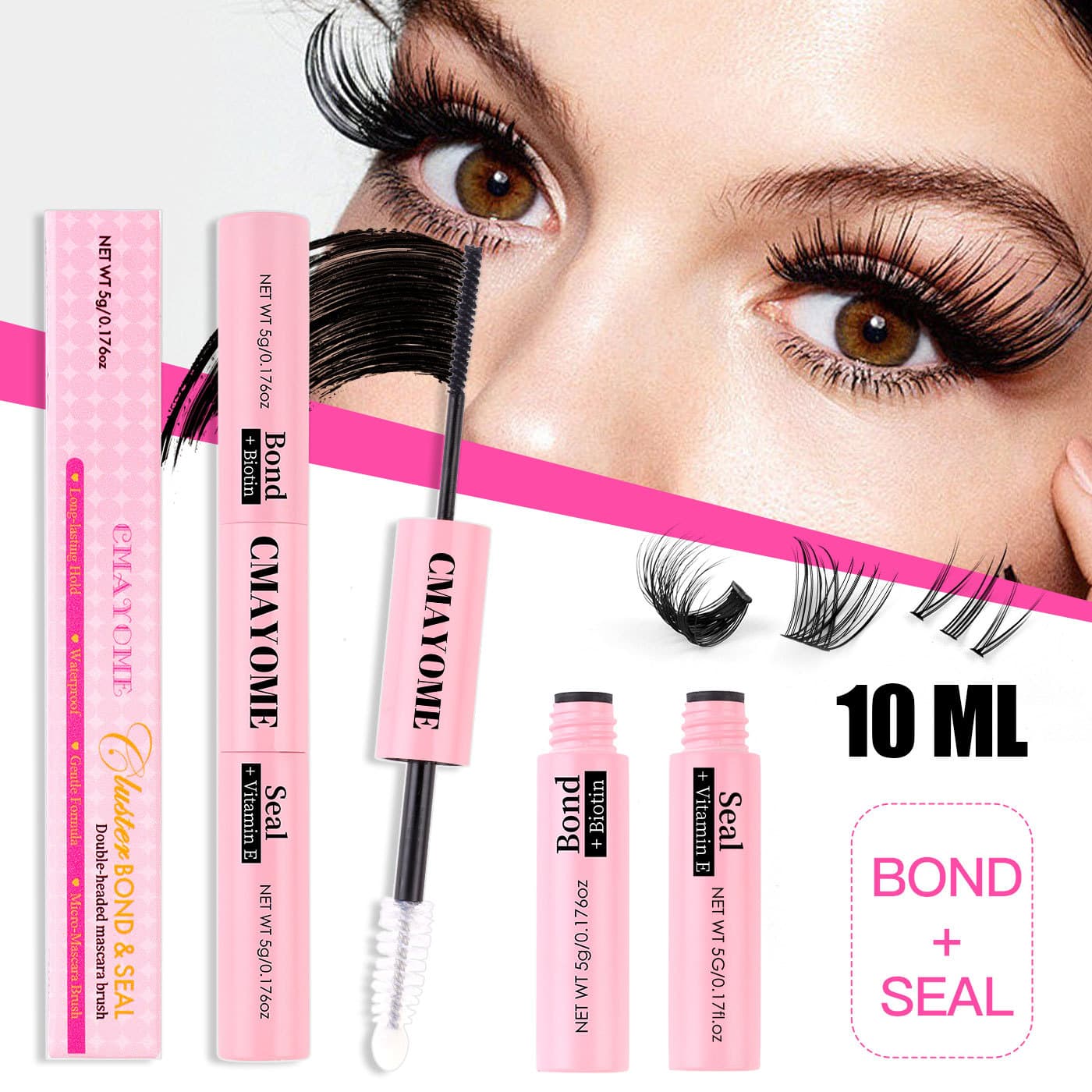 Beauty Tools Double-Headed Tweezers Brush Glue Remover Liquid False Eyelash Application Tool