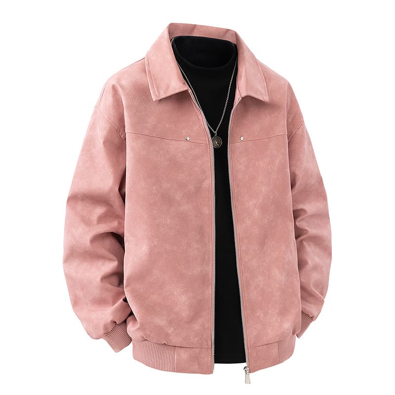 2025 Autumn And Winter New Trendy Leather Jacket High Quality Youth Casual Lapel Fashion Loose Jacket Coat