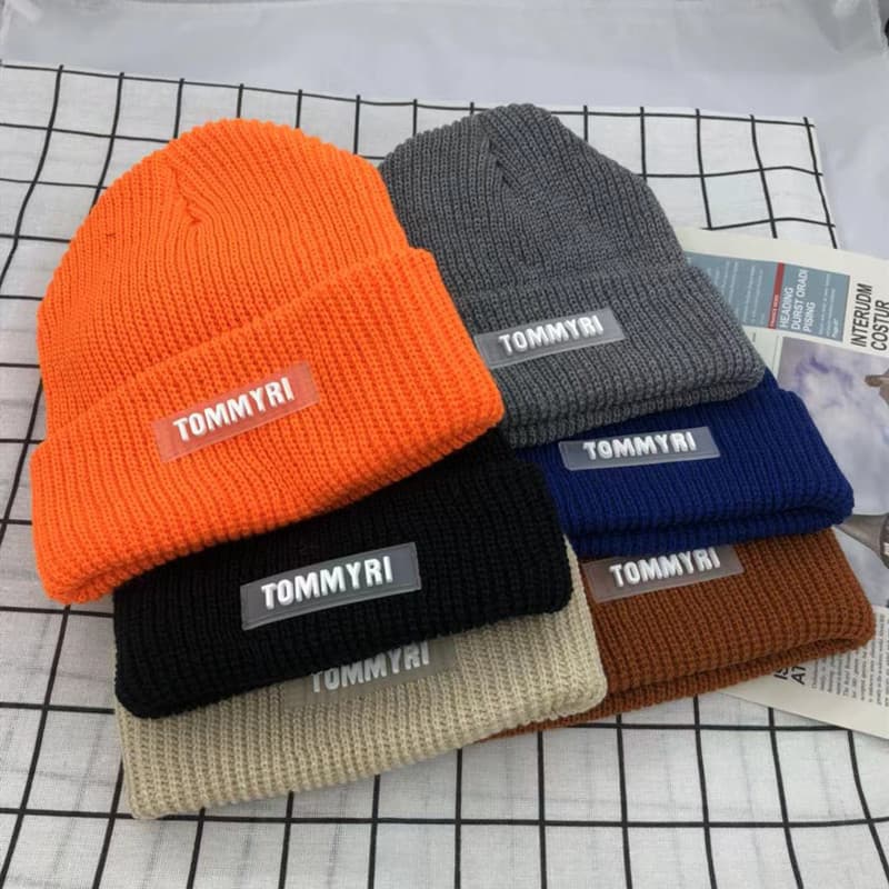Men's and women's hats men's winter knitted wool cap plus velvet thickened of the trendy warm and cold-proof cycling men's cotton hat