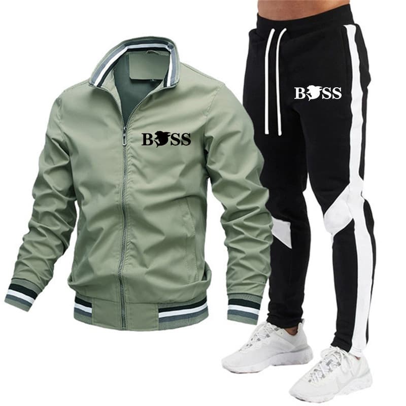 Costume décontracté pour hommes, pantalon épissé, ensemble veste de pilote de haute qualité, nouveauté 20224