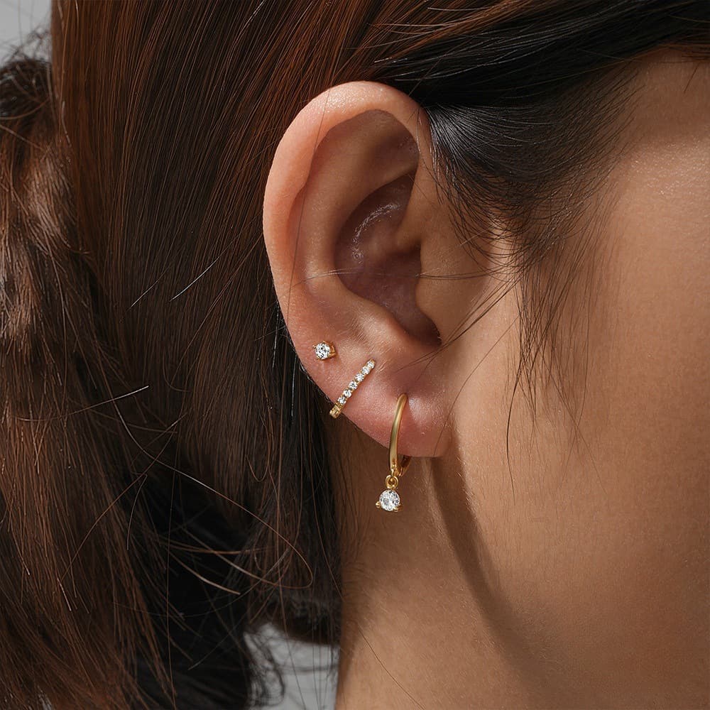 Temperament matching diamond set earrings earrings for women classic fashion INS earrings
