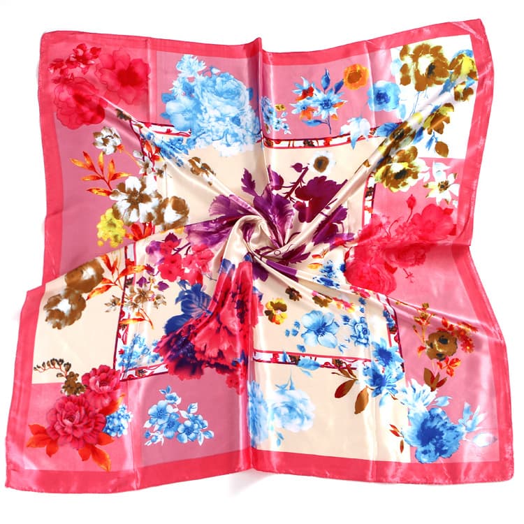 Spring Autumn 90 Cm Square Scarf Imitation Silk Satin Surface Large Shawl Scarf Perfect Gift Women's Accessory