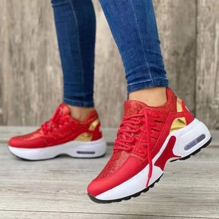 Femmes baskets été automne chaussures de Sport taille 36-43 femme plate-forme formateurs dames Tenis Feminino rouge bleu Zapatos 1693