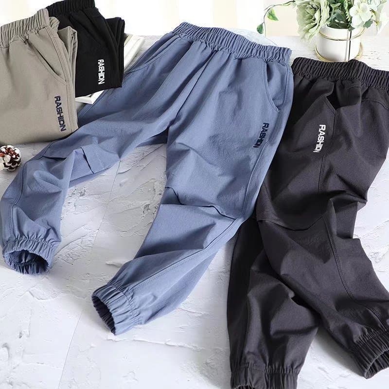 Mother & Kids quick-drying sweatpants thin medium and large children's spring and summer pants 2023 boys and girls anti-mosquito pants casual trousers