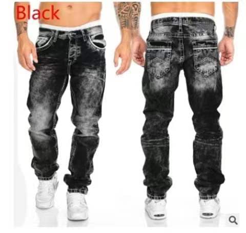 Men's New Jeans, Casual Top Line Trousers, Straight Cut Pants, Hip Hop Jeans