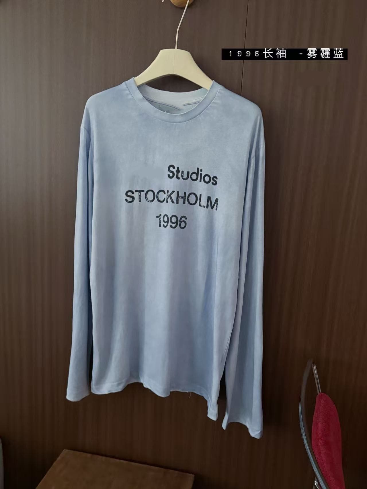 T-shirt à manches longues unisexe, coupe ample, modèle AC, début printemps 2026, lettre 1996, numéro imprimé