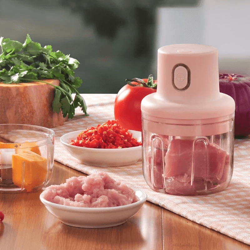 USB Wireless Electric Kitchen Blender Mixer Garlic Masher Meat Grinder Mini Vegetable Chili Meat Grinder Kitchen Tools Processor