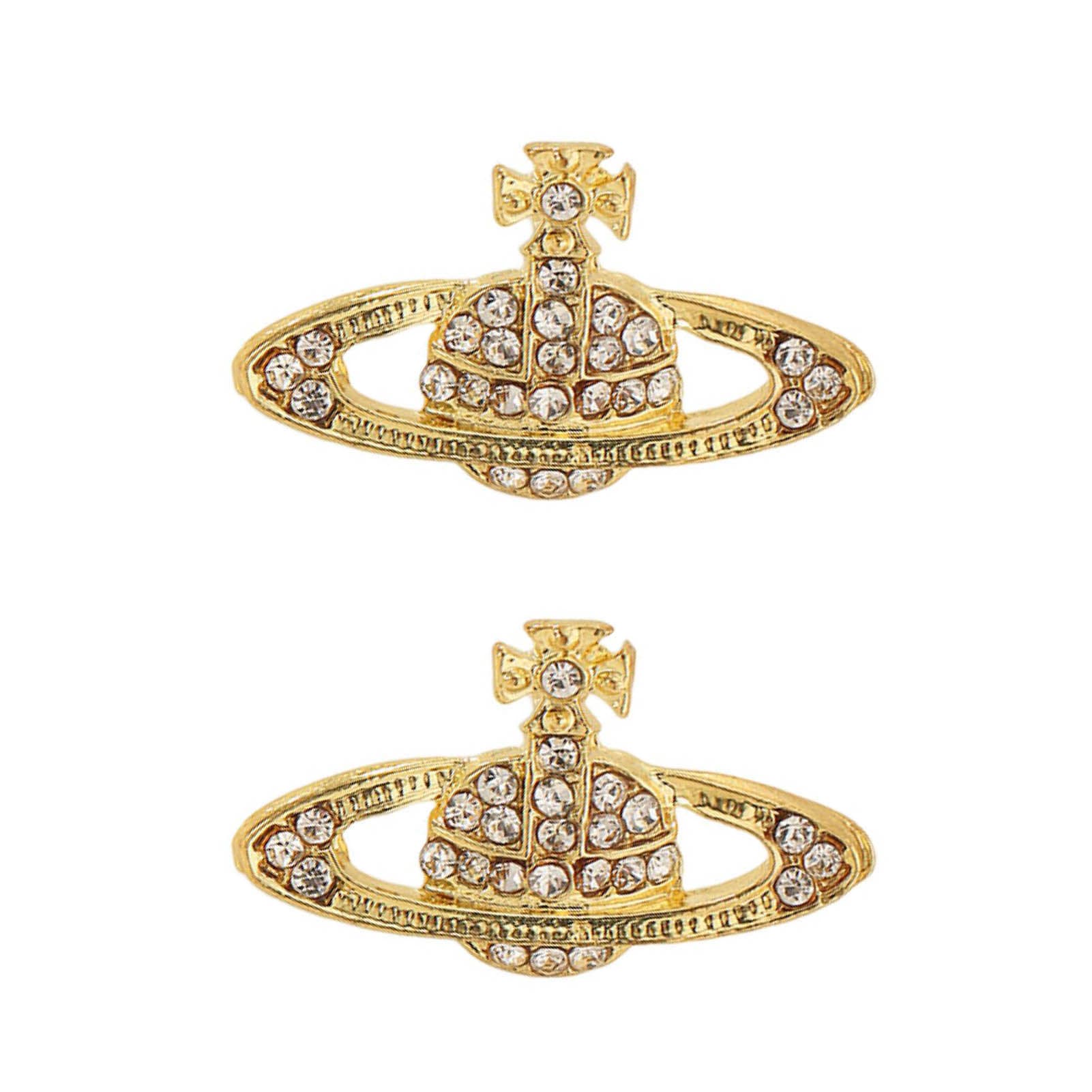 Shuosbai 1 paire boucles d'oreilles planète strass bijoux brillant Style coréen clous d'oreille cadeau d'anniversaire