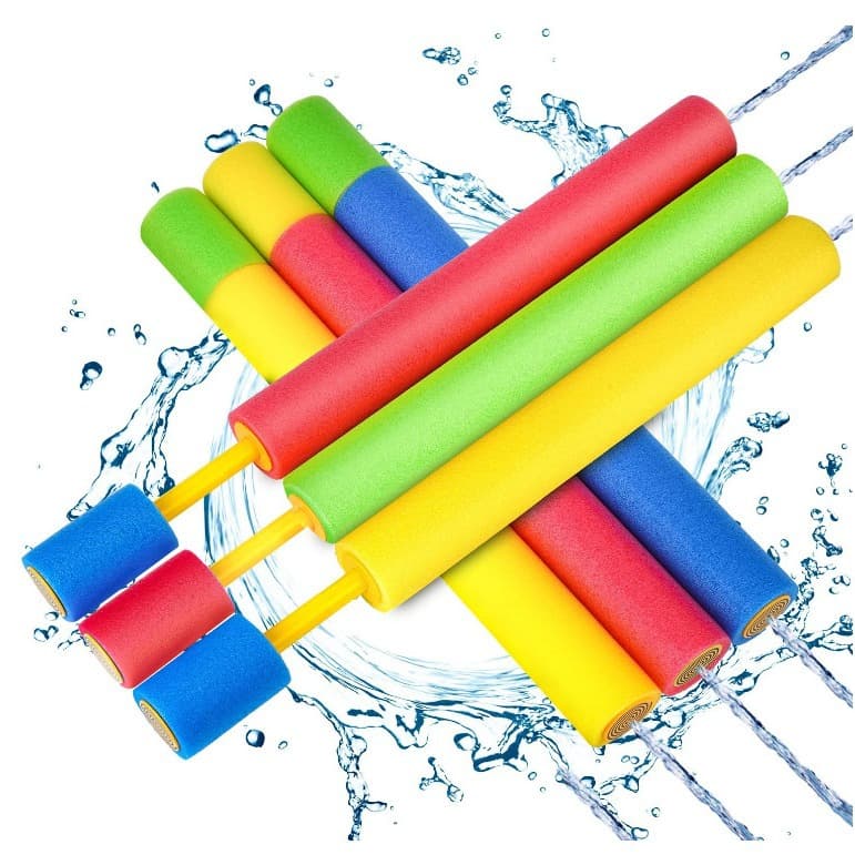 Water Gun Soak It! - Colorful EVA Foam Pool Toys With Durable Plastic Handles For Outdoor Summer Fun, Beach & Pool Parties (No Batteries Required)