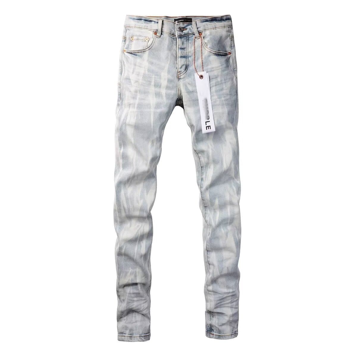 Jean slim pour homme 2026, style décontracté et tendance, en coton déchiré, orné d'écussons brodés.