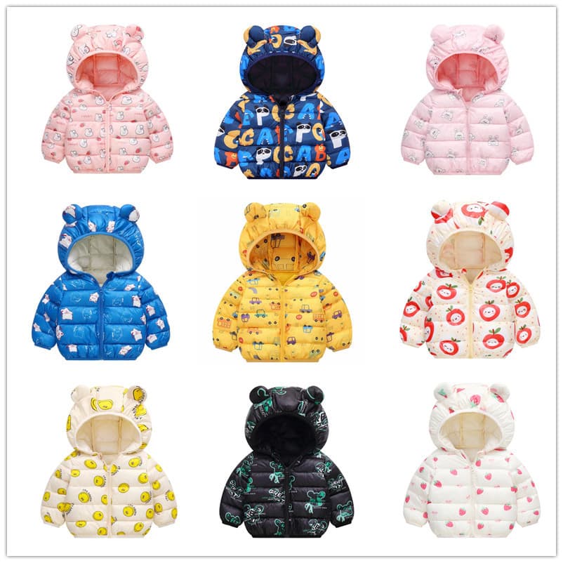 Children's Clothing Spring And Winter Cartoon Children's Down Padded Jacket Cotton-padded Short Jacket For Boys And Girls