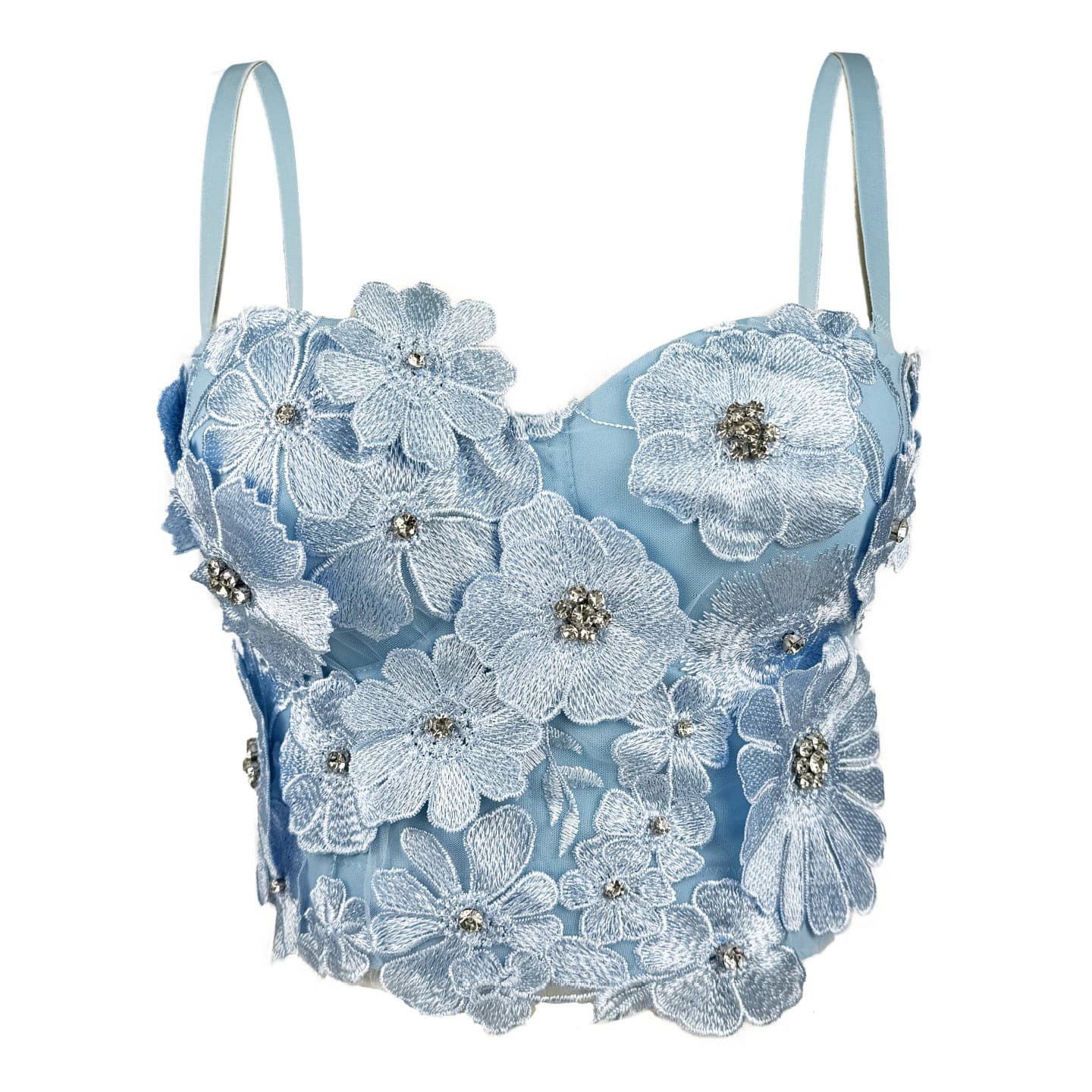 Women's Clothing Three Dimensional Flower Diamond Studded Body Shaping Tube Top For Outer Wear Suspender Bra For Women