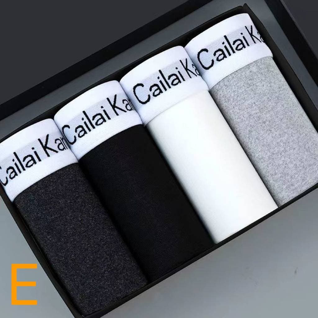 4Pcs Men Boxers Man Short Breathable Flexible Comfortable Shorts Boxers Lovely Solid Panties