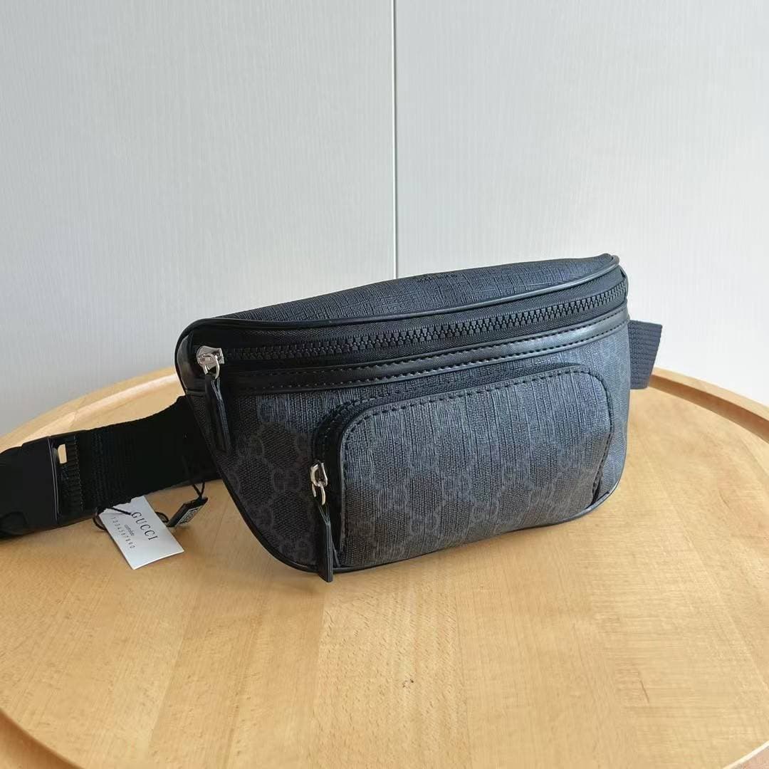 Sac à bandoulière en cuir avec fermeture éclair et motif rétro vintage G Home