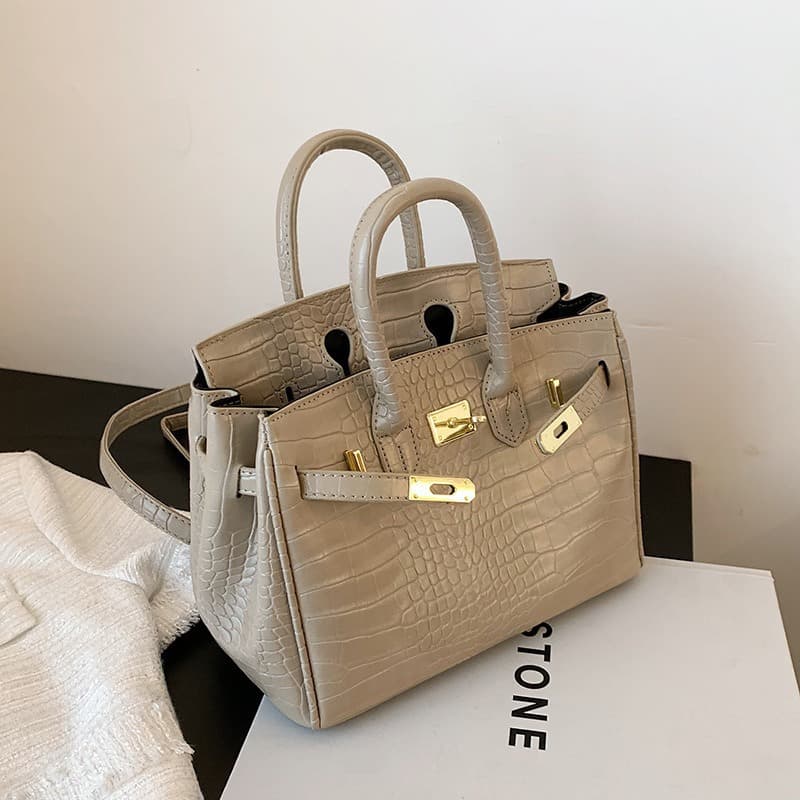 Sac à main Kelly tendance Birkin Commuter, motif crocodile européen et américain, collection 2025.