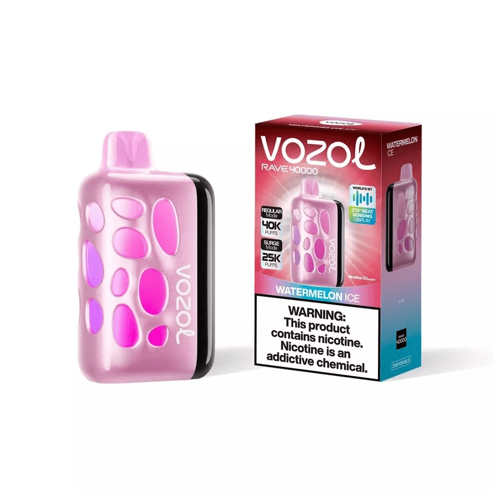 Entrepôt UE Vozol Rave 40000 Vape jetable Puff 40k Cigarette électronique Contrôle du flux d'air Vape Pakete Ice Fruit Combos 1 PCS
